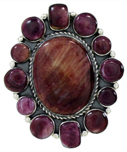 Jewelry Purple Oyster Shell Large Statement Ring Size 8-1/2 BW72906